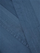 Cleverly Laundry - House Superfine Washed Cotton-Sateen Robe - Blue