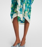 Chloé Floral cotton beach cover-up