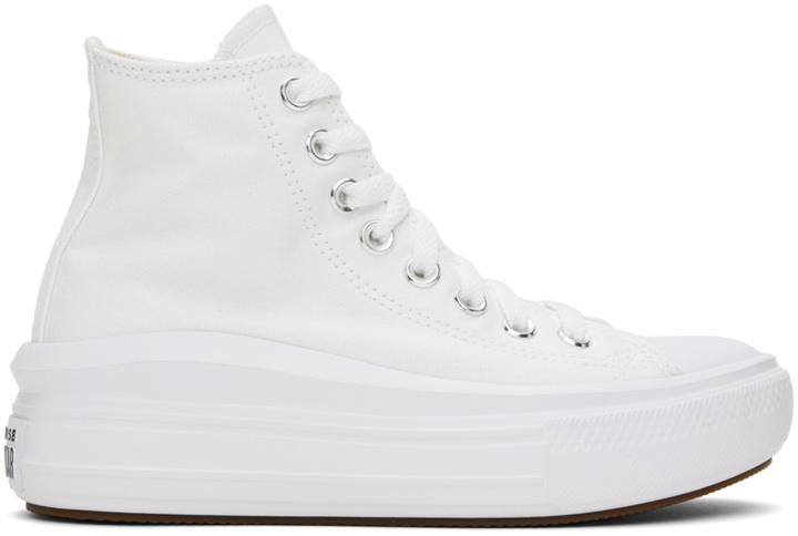 Photo: Converse White Chuck Taylor All Star Move High Top Sneakers