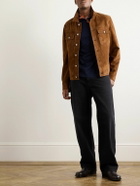 Ralph Lauren Purple label - Logo-Embroidered Cotton-Lisle T-Shirt - Blue