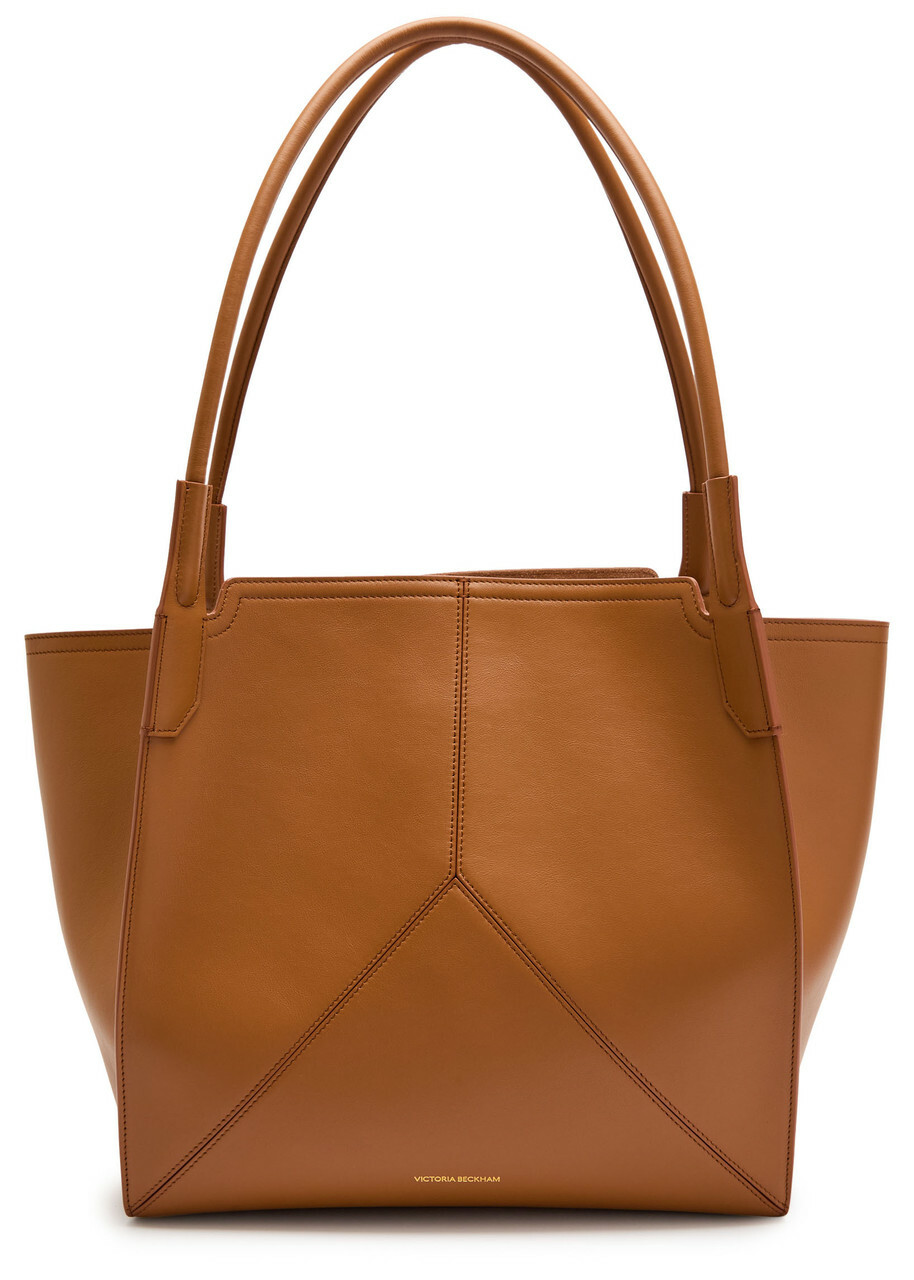 Victoria Beckham Victoria Small Panelled Leather Tote - Tan - One Size