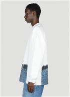 Y/Project x Jean Paul Gaultier  - Trompe L'Oeil Belt Sweatshirt in White