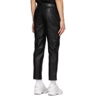 Juun.J Black Faux-Leather Zip Trousers