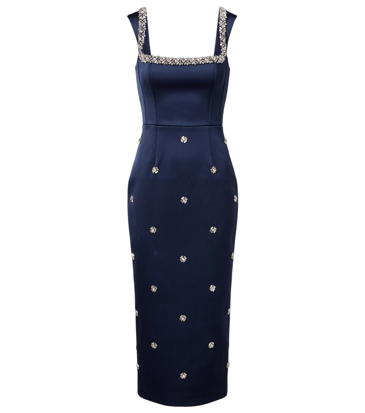 Photo: Rebecca Vallance Ayla embellished satin cocktail dress