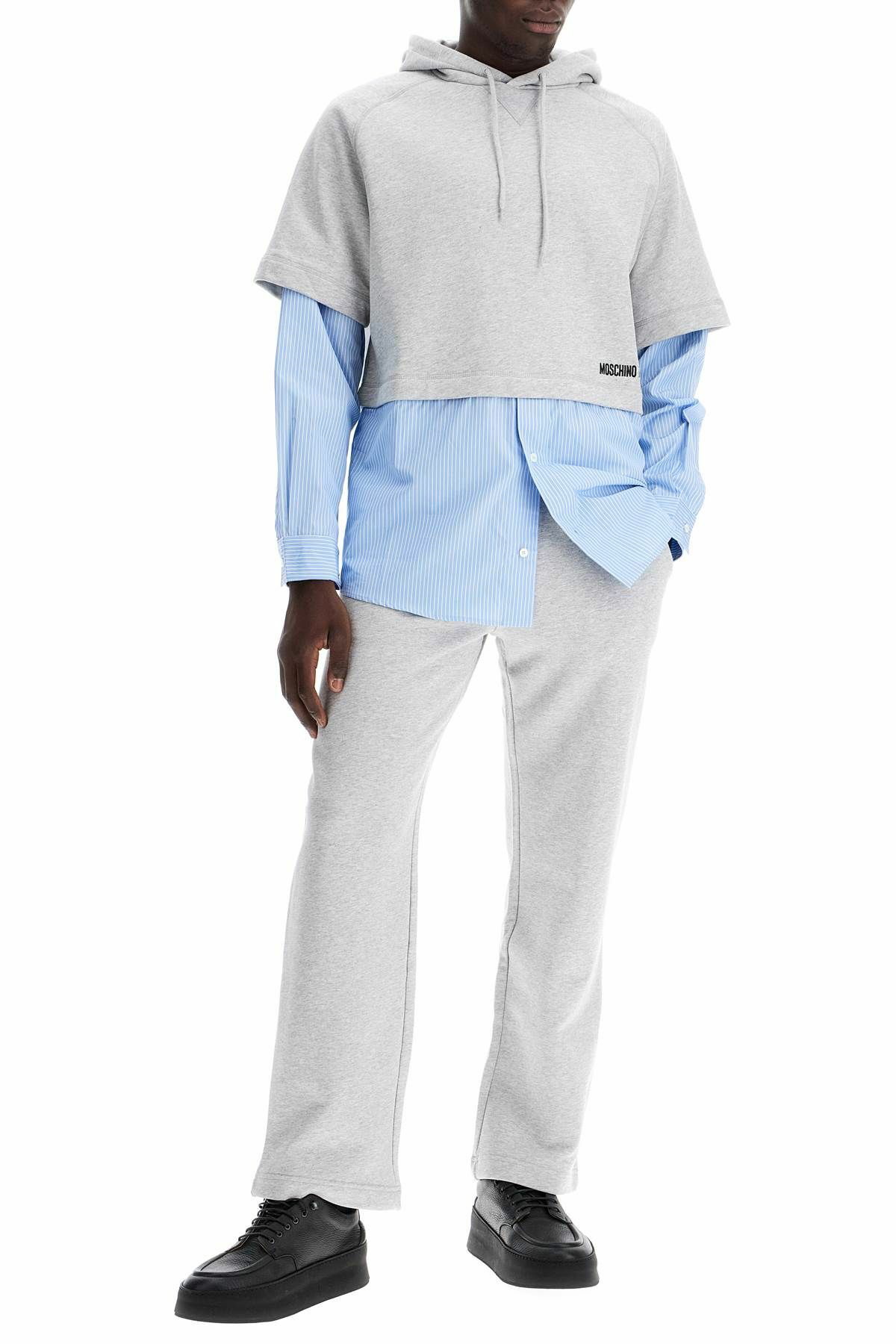 ◆MOSCHINO◆モスキーノ hybrid sweatshirt with shirt bottom MOSCHINO hybrid sweatshirt with shirt bottom Grey Moschino