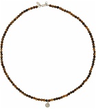 Giorgio Armani Brown Tiger's Eye Necklace
