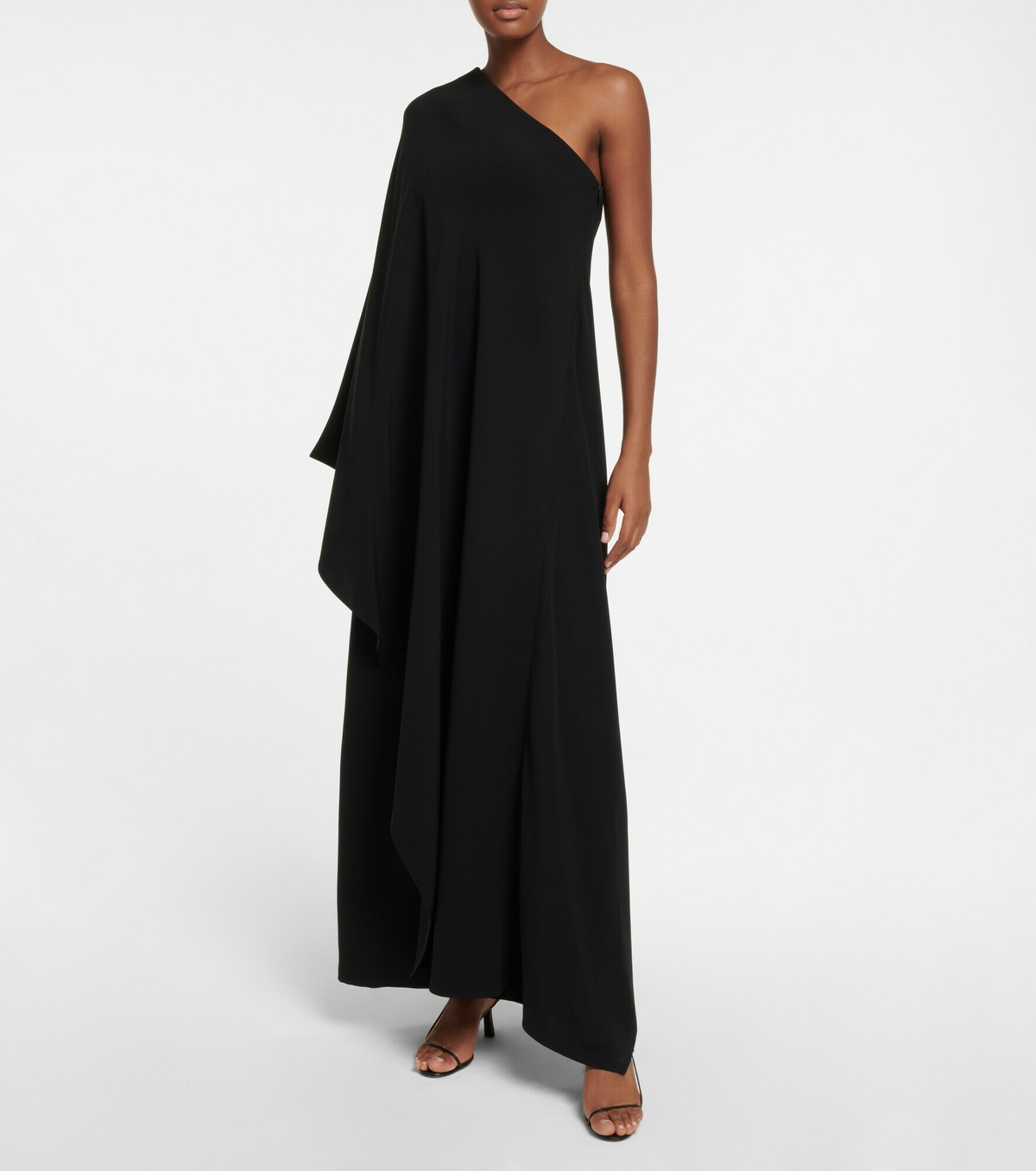 the row one shoulder dress LONG ONE-SHOULDER KNIT DRESS