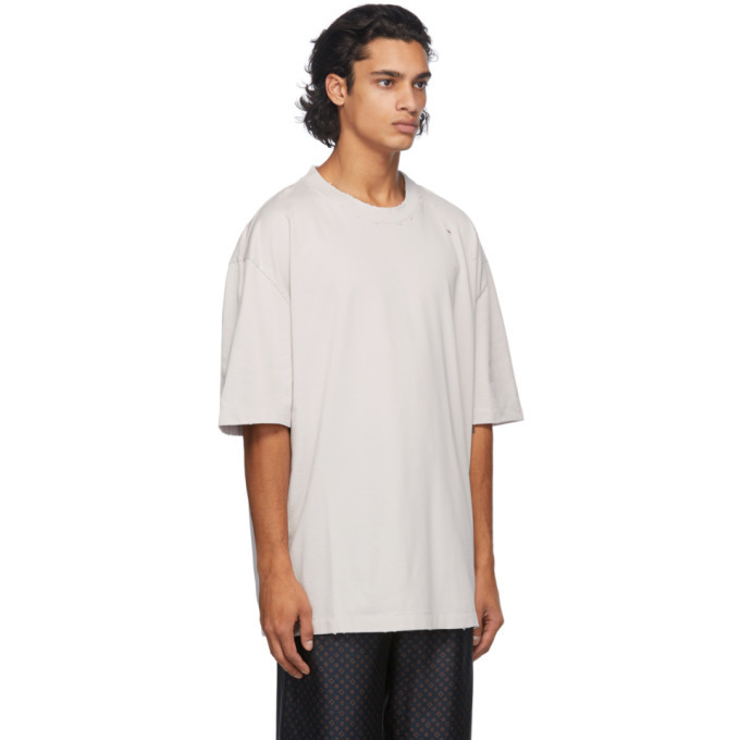 Maison Margiela Beige Oversize Stone Wash T-Shirt Maison