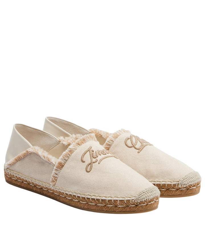 Photo: Jimmy Choo Avi embroidered canvas espadrilles