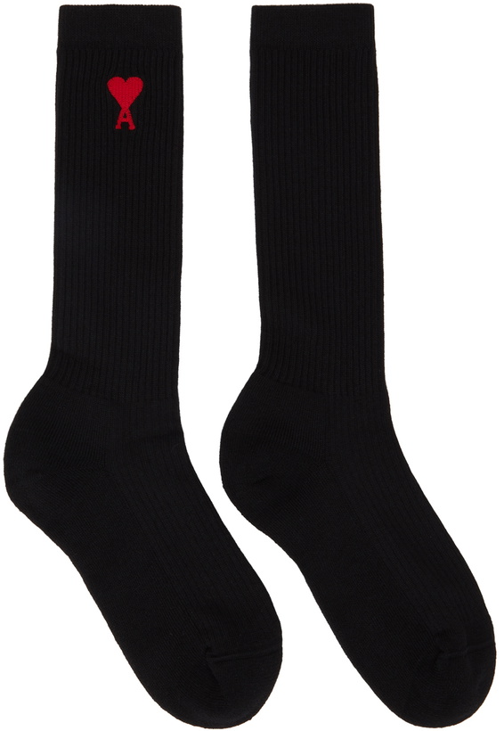 Photo: AMI Paris Black Ami de Cœur Socks