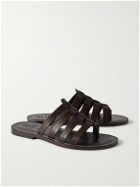 Brunello Cucinelli - Isolano Woven Leather Sandals - Brown