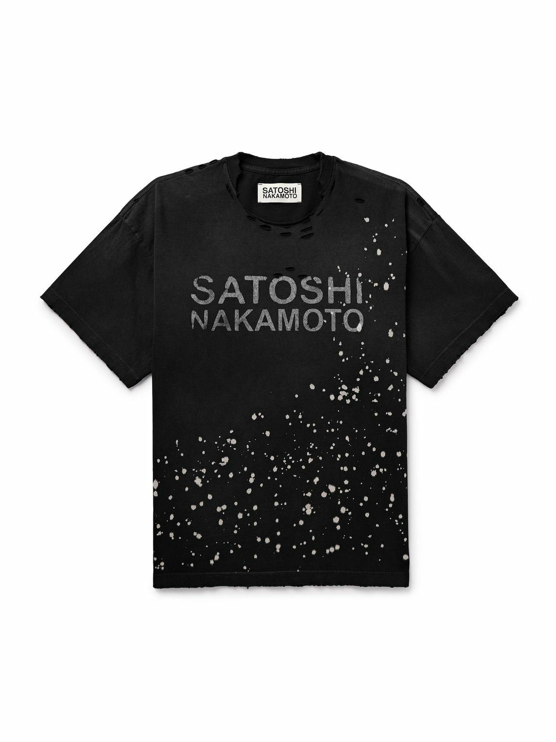 Satoshi Nakamoto Black Jumbo Font Oversized T-shirt Satoshi Nakamoto