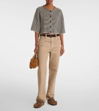 Brunello Cucinelli Fringed suede slippers