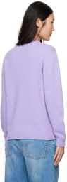 The Elder Statesman Purple Malibu Crew Sweater