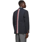 Thom Browne Navy Down RWB Stripe Sport Coat