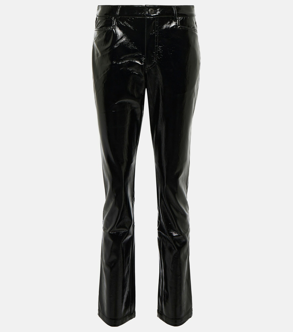 Proenza Schouler - White Label coated high-rise straight pants