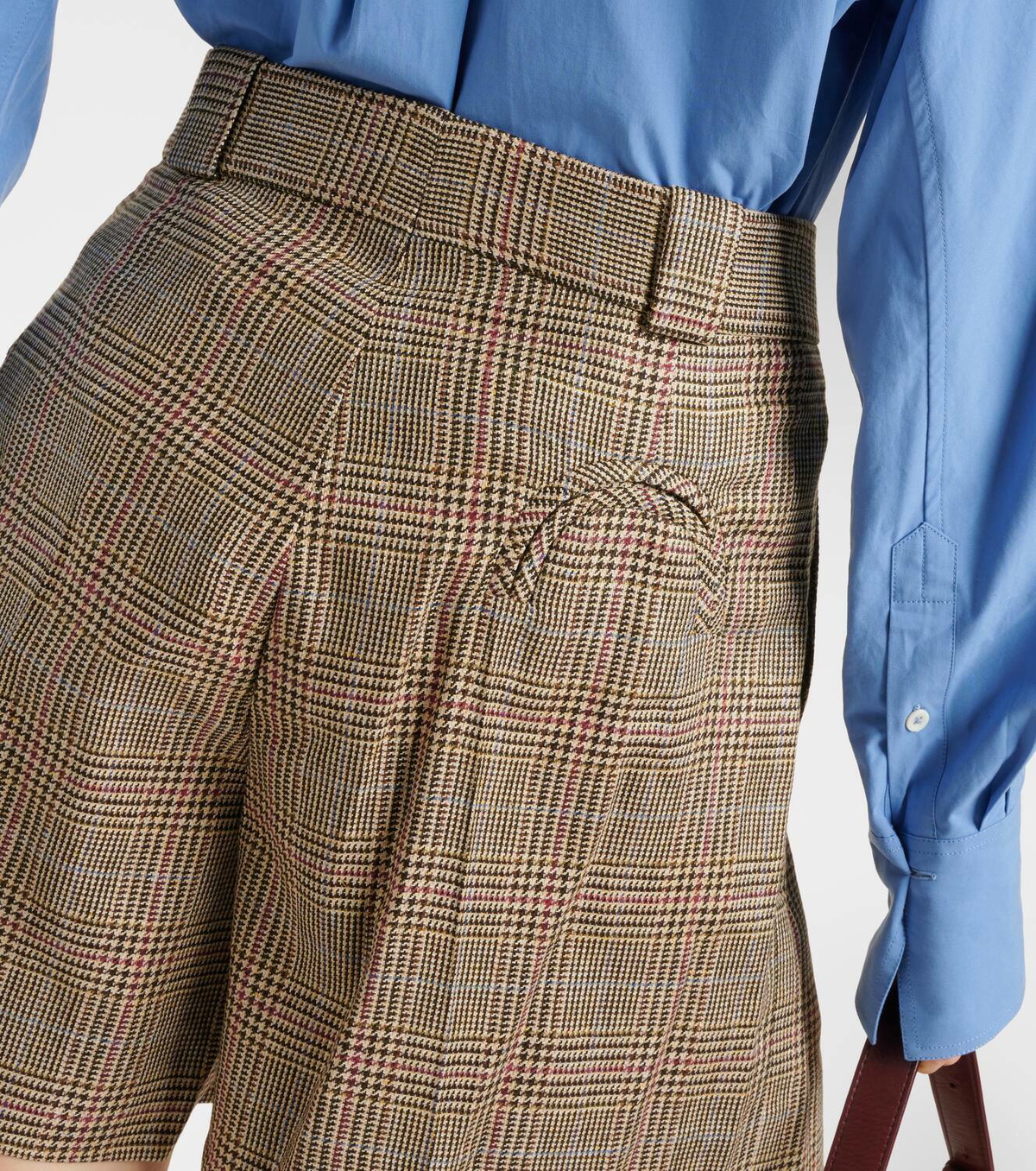 Blazé Milano Checked silk shorts