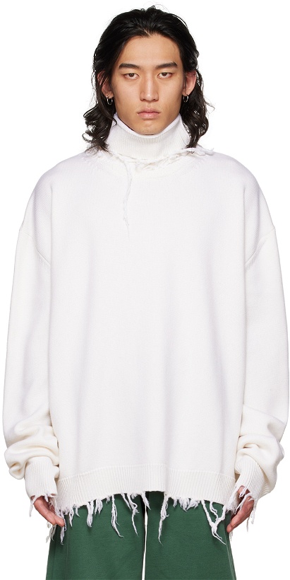 Photo: VETEMENTS White Destroyed Sweater
