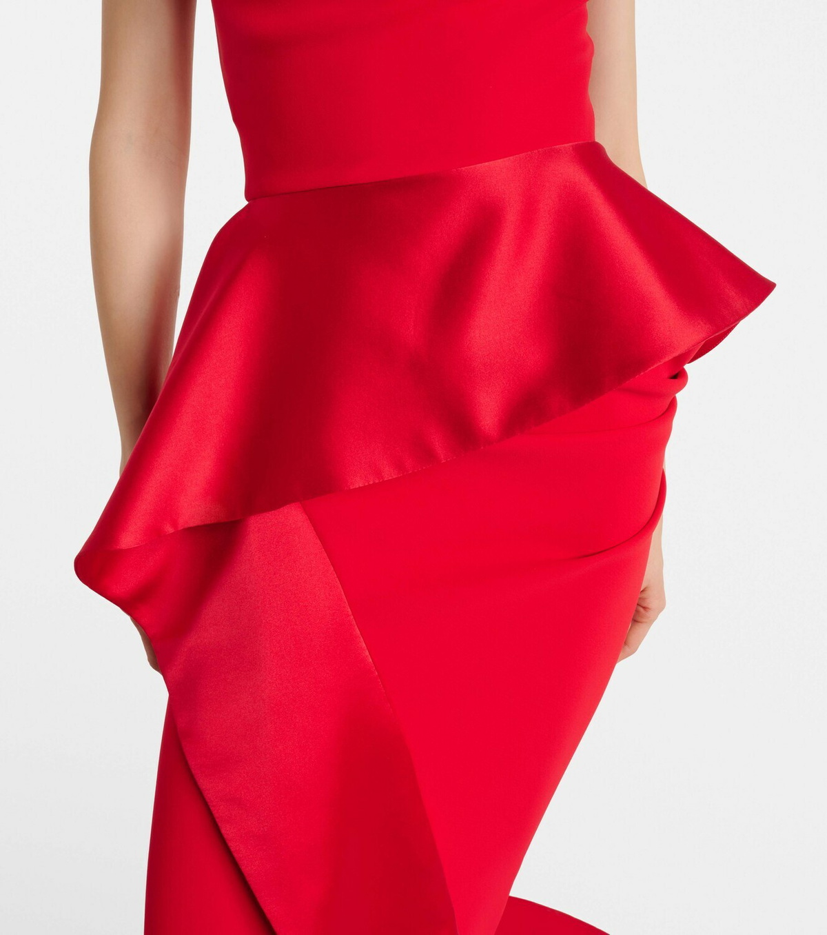 Maticevski Provocateur halterneck peplum satin gown