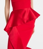 Maticevski Provocateur halterneck peplum satin gown