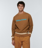 Wales Bonner - Logo embroidered cotton sweatshirt