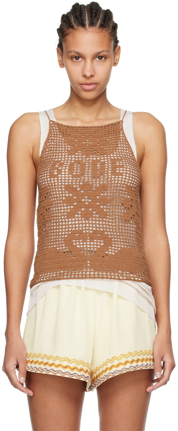 Bode Brown Mansfield Tank Top