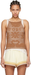 Bode Brown Mansfield Tank Top