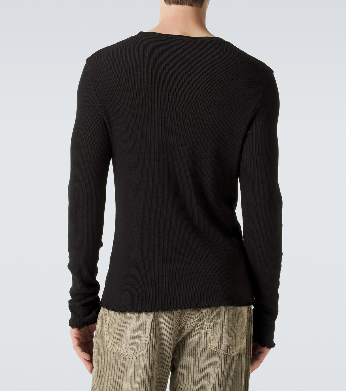 Our Legacy Elongated ribbed-knit cotton-blend top