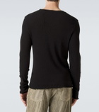 Our Legacy Elongated ribbed-knit cotton-blend top