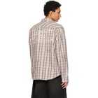 Off-White Pink Flannel Regular Shirt