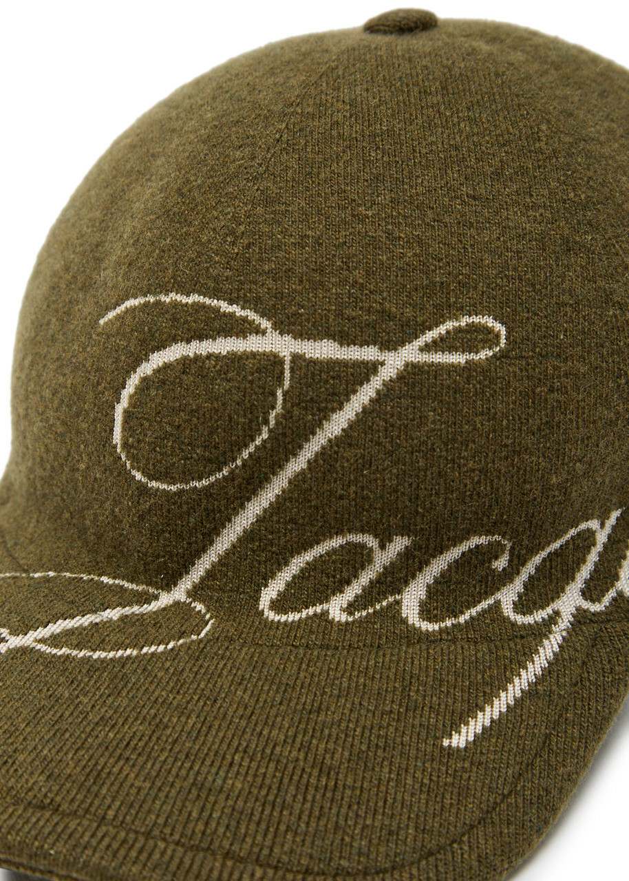 Jacquemus La Casquette Atelier Logo Merino Wool-blend cap Khaki