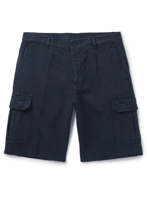 Photo: LORO PIANA - Linen Bermuda Shorts - Blue - IT 48