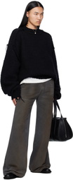 LU'U DAN Black Kingpin Knit Sweater