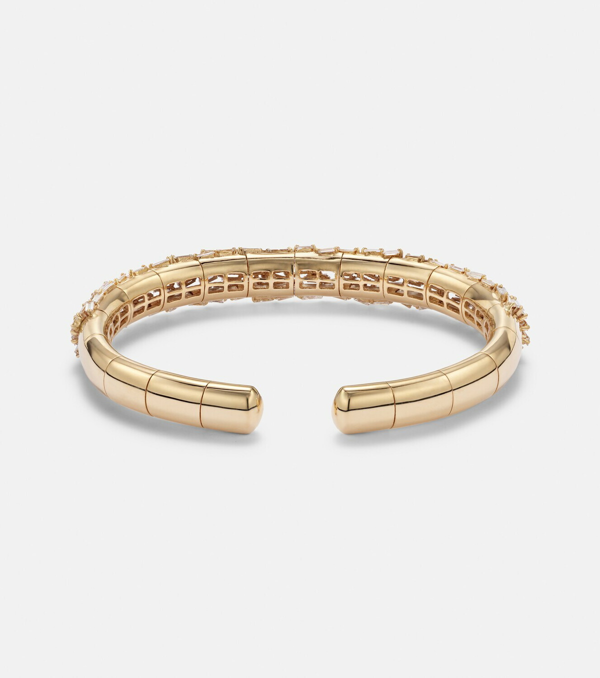 Suzanne Kalan 18kt gold bangle with diamonds