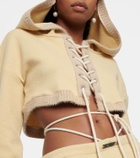Didu Cropped fleece hoodie