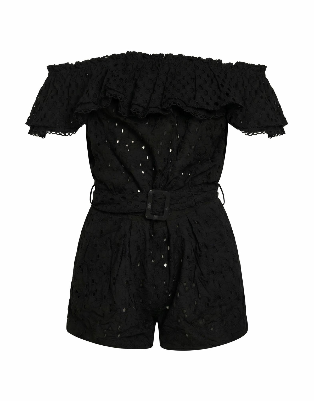 Poupette St Barth Womens Playsuit in Black