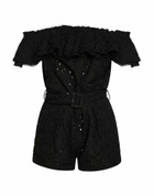 Poupette St Barth Womens Playsuit in Black