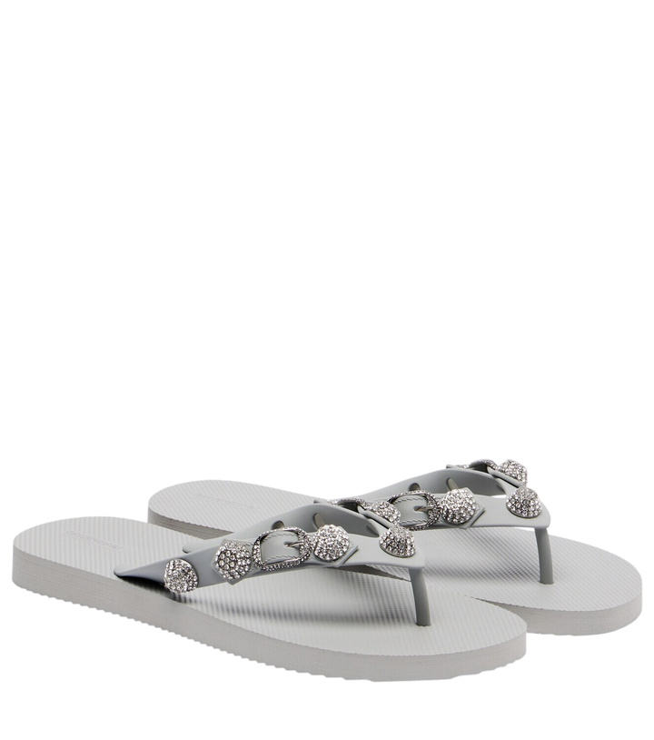 Photo: Balenciaga Cagole embellished thong sandals