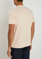 Emporio Armani Logo-embroidered Cotton T-shirt Cream
