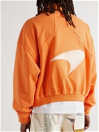 Rhude - McLaren Trackside Oversized Cotton-Jersey Half-Zip Sweatshirt - Orange