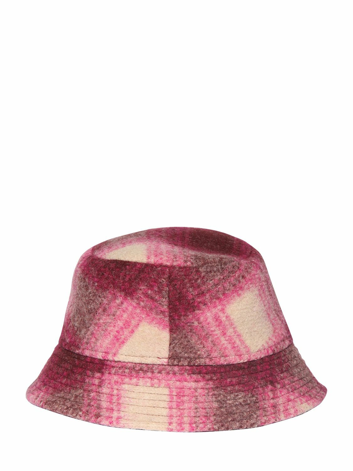 ISABEL MARANT - Haley Checked Wool Blend Bucket Hat Isabel  display picture 3