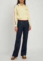 Guest In Residence Relay Cotton and Cashmere-blend Polo Jumper Yellow