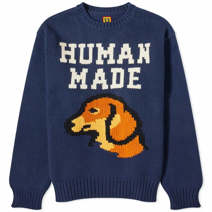Photo: Human Made Men's Dachs Knit Sweater in Navy
