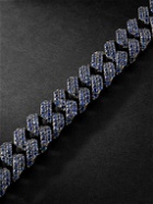 SHAY - Blackened Gold Sapphire Chain Bracelet