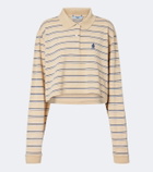 Prada Logo striped cotton piqué polo shirt