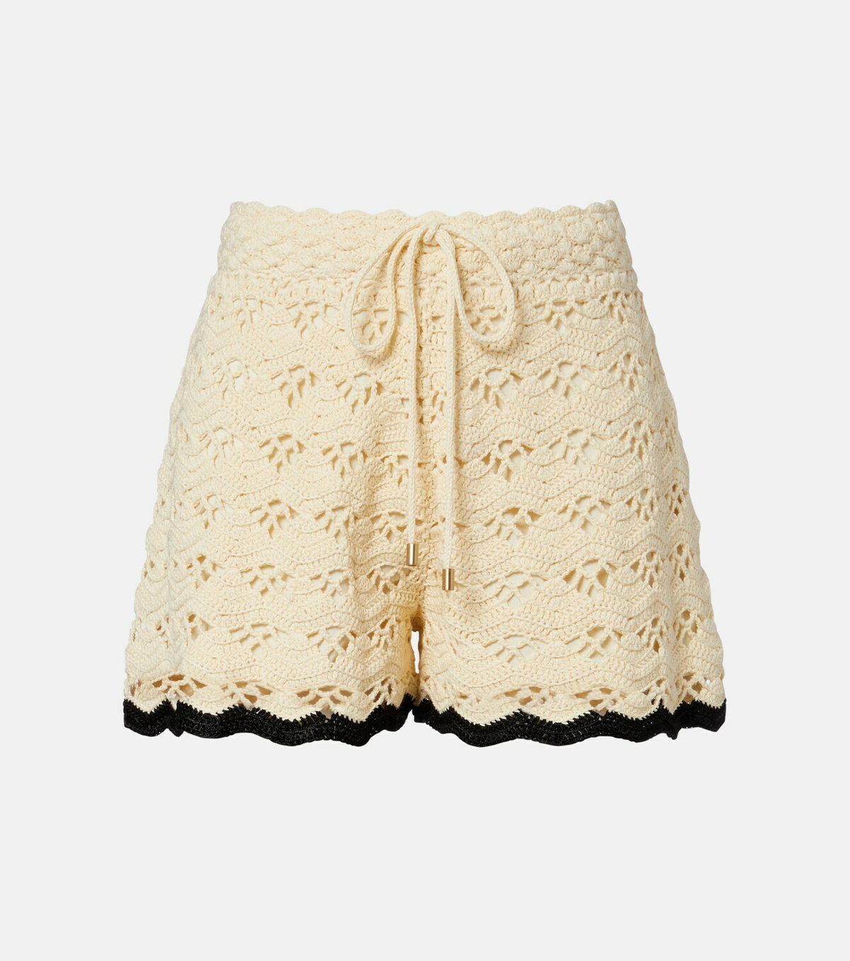 Zimmermann Aster crochet cotton shorts