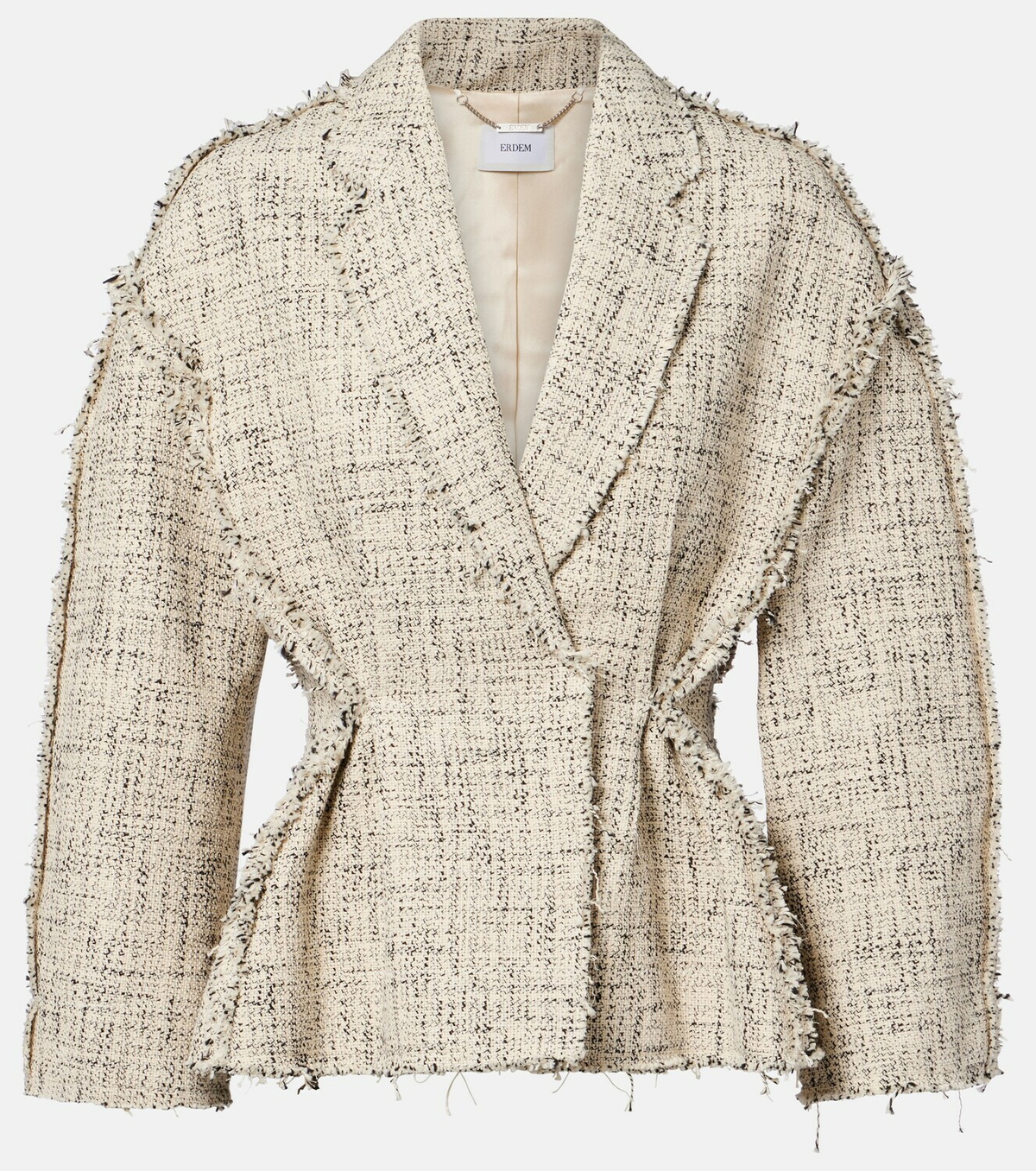 Erdem Cotton-blend tweed peplum jacket