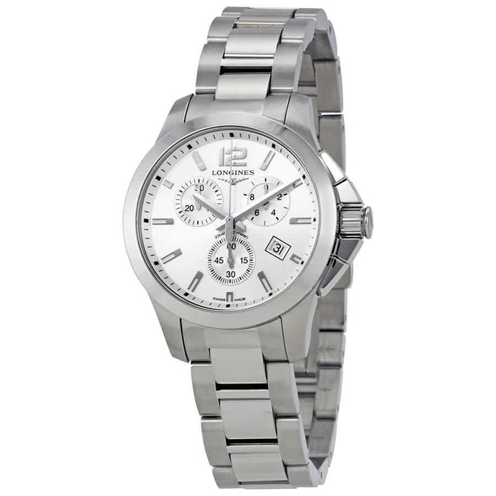 Photo: Longines Conquest Chronograph Silver Dial Unisex Watch L33794766