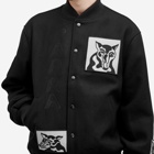 By Parra Men's Dog Faced Varsity Jacket in Black