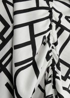 Diane Von Furstenberg Percy Printed Jersey top Black And White